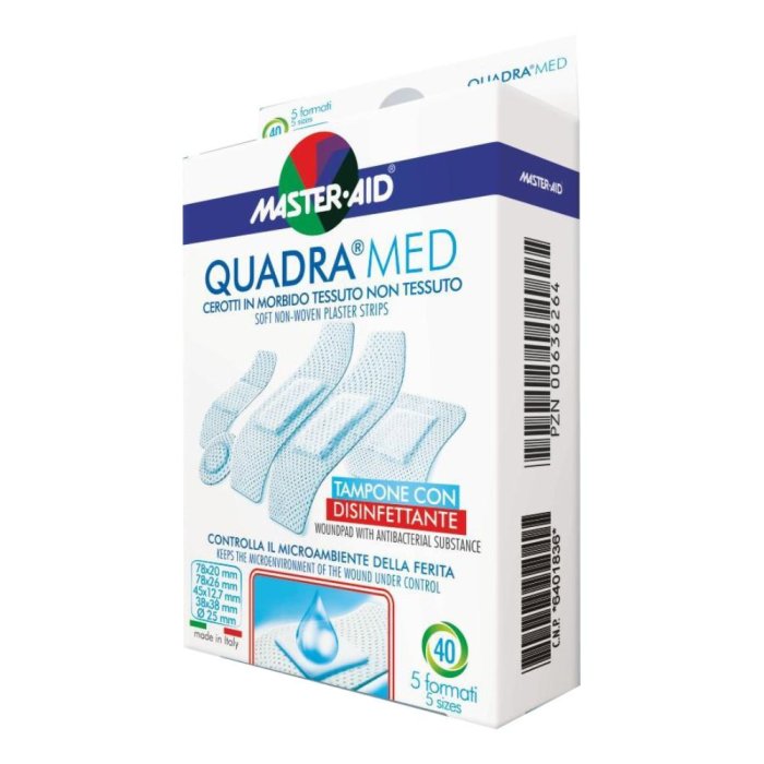 Cerotto Master-aid Quadra Dermoattivo Formati Assortiti 40 Pezzi