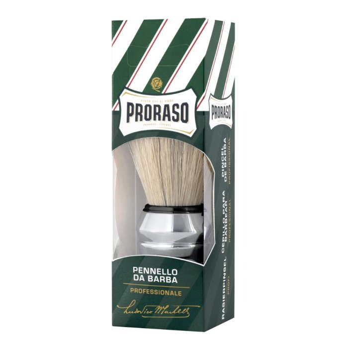 Proraso pennello da barba - pennello tradizionale per rasatura con sapone o crema