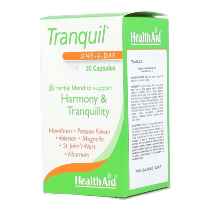 Tranquil capsule Health Aid 30 capsule - integratore rilassante per stress e insonnia