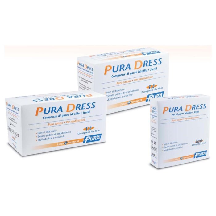 Sixtem Life Pura Dress Compresse in Garza Idrofila in Cotone 18 x 40cm 12 Pezzi