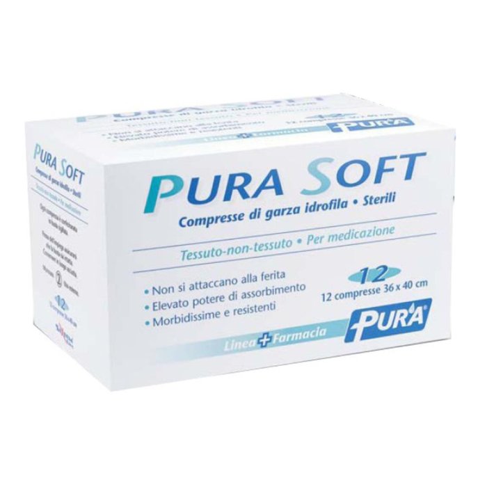 Sella Farmaceutici Sixtem Life Garza In Tessuto non Tessuto Pura Soft 36 x 40 cm 12 Pezzi