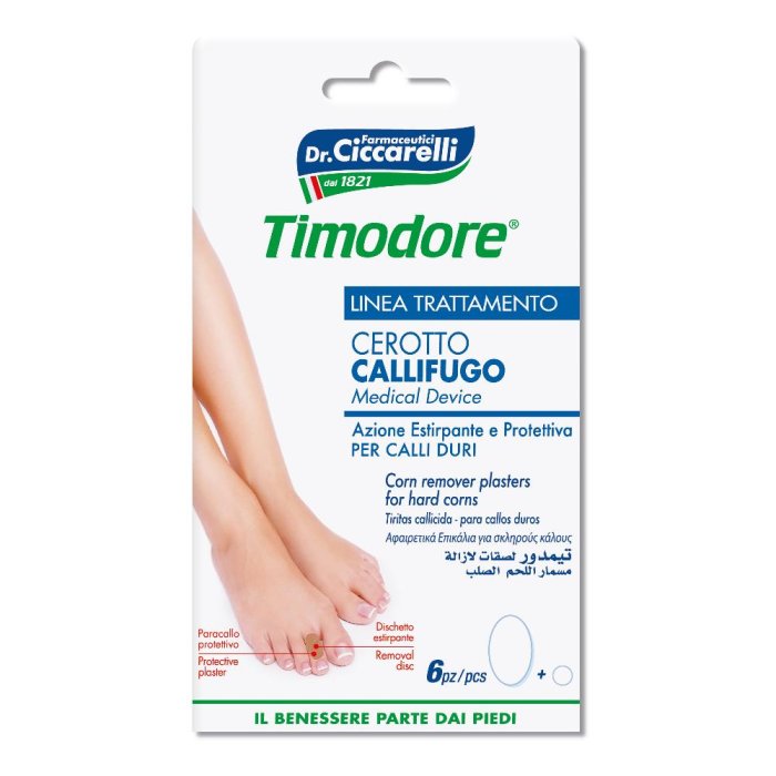 Dottor Ciccarelli  Timodore Piedi Cerotti Callifughi per Calli Duri 6 Pezzi