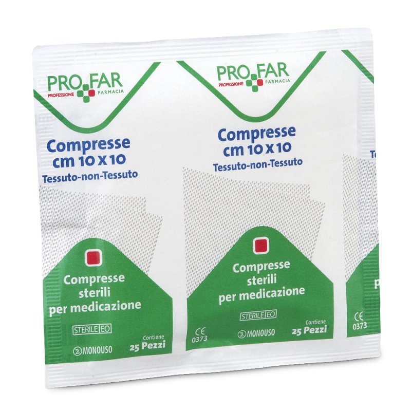 Federfarma.co Compresse In Tessuto Non Tessuto 10 X 10 Cm 25 Pezzi Profar