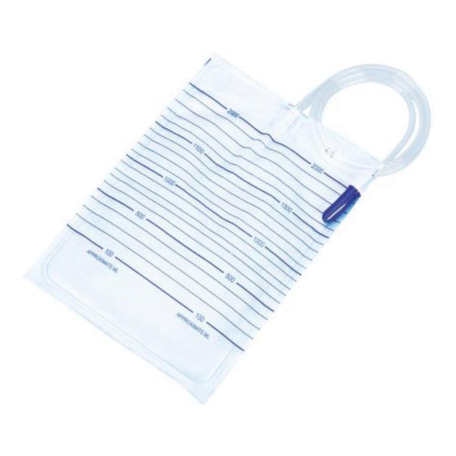 Sacca per urina da letto 90 cm con tubo di drenaggio – Confezione da 30 pezzi Sacca per urina da letto 90 cm con tubo di drenaggio – Confezione da 30 pezzi
