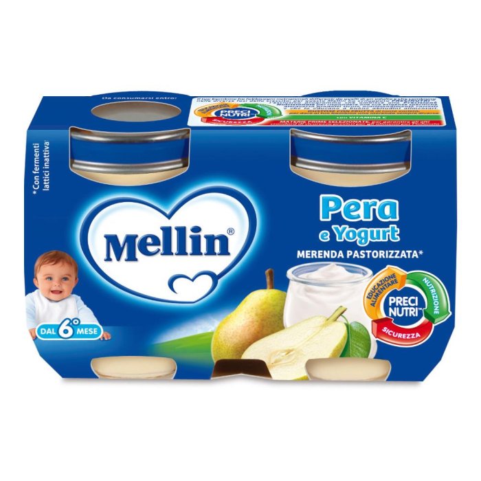 Mellin Merenda Yogurt Pera 2x120 G