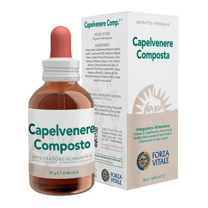 Capelvenere composto Ecosol gocce - integratore erboristico Capelvenere per capelli e unghie