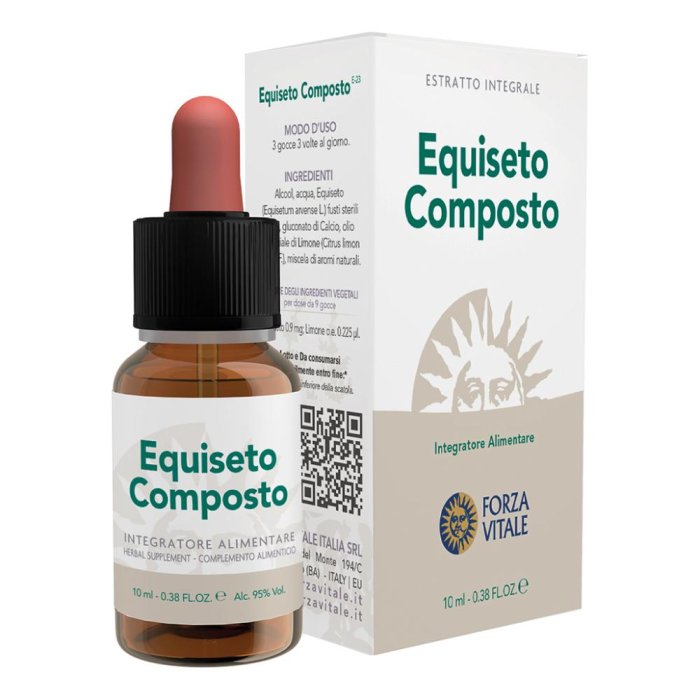 Equiseto composto Ecosol gocce 10 ml - integratore a base di equiseto per drenaggio