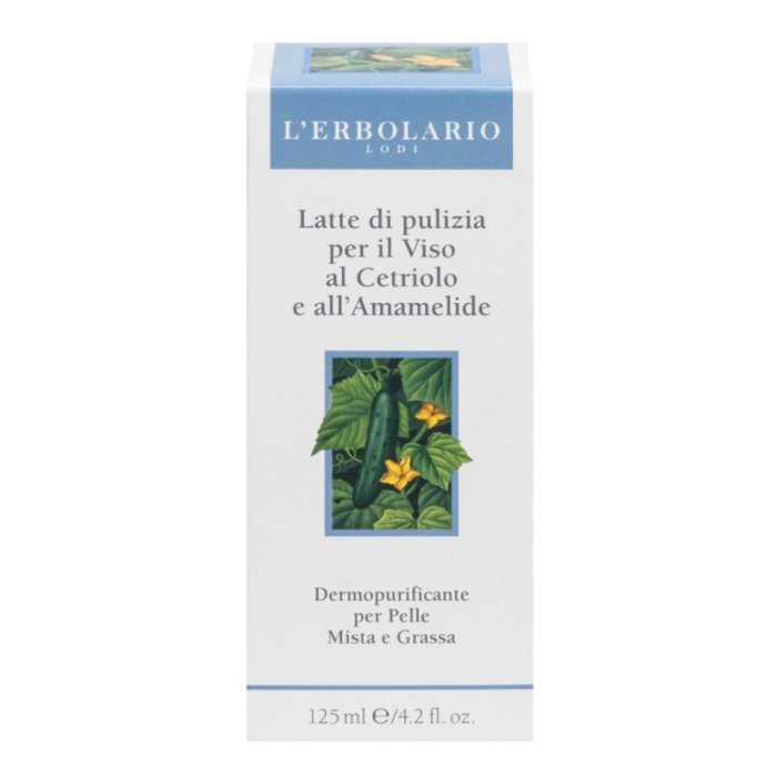 L’Erbolario Latte al Cetriolo 125 ml - latte detergente viso al cetriolo