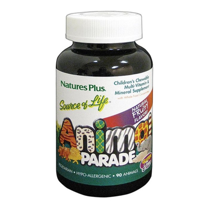 Natures Plus Animal Parade Assortito 90 Tavolette Masticabili