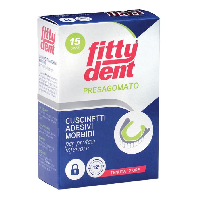 Ideco Fittydent Comfort Presagomato Cuscinetti Adesivi 15 Pezzi