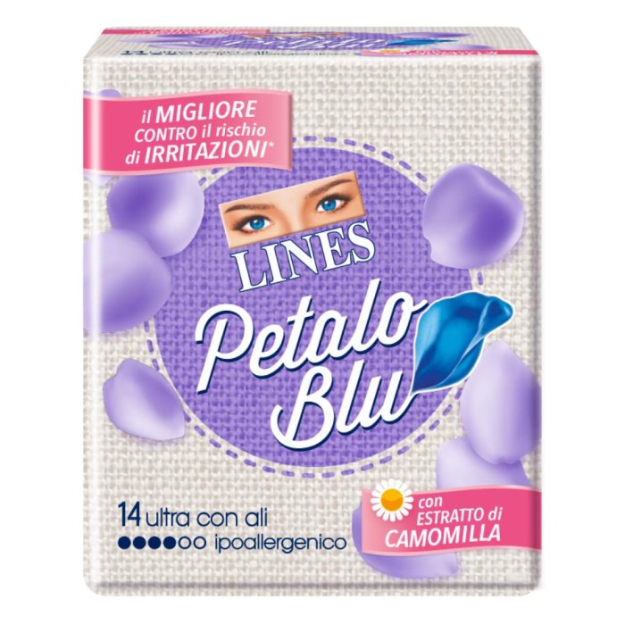 Lines Petalo Blu con ali 14 pezzi - assorbenti igienici giorno ad alta assorbenza