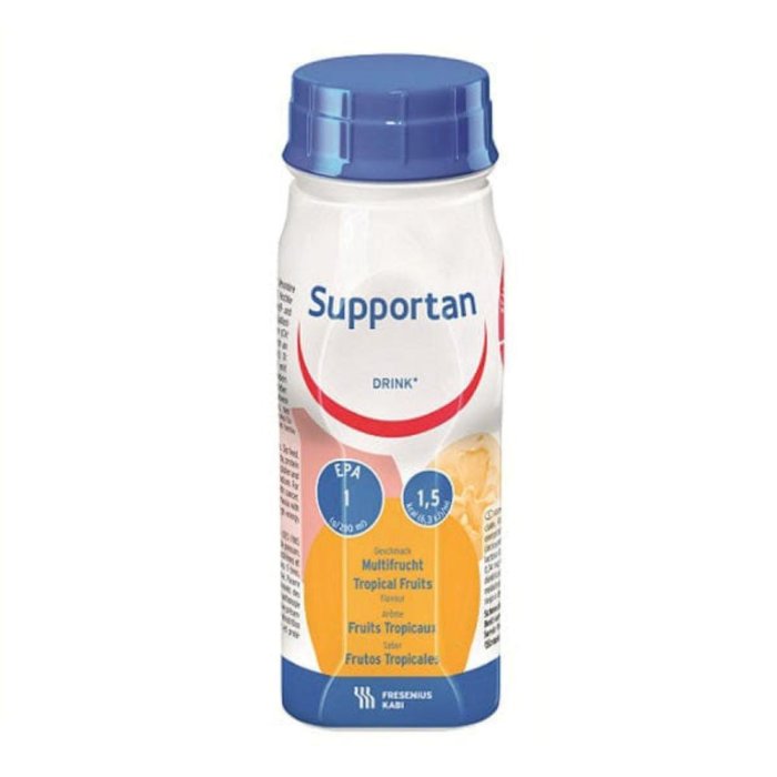 Supportan Drink gusto frutta 4x200 ml - alimento completo ipercalorico e iperproteico
