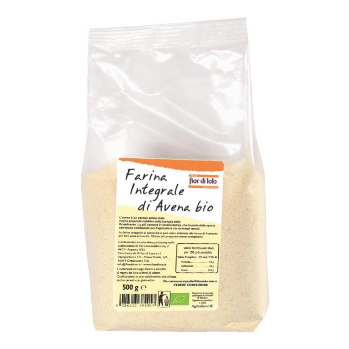 Farina integrale di avena biologica 500 g