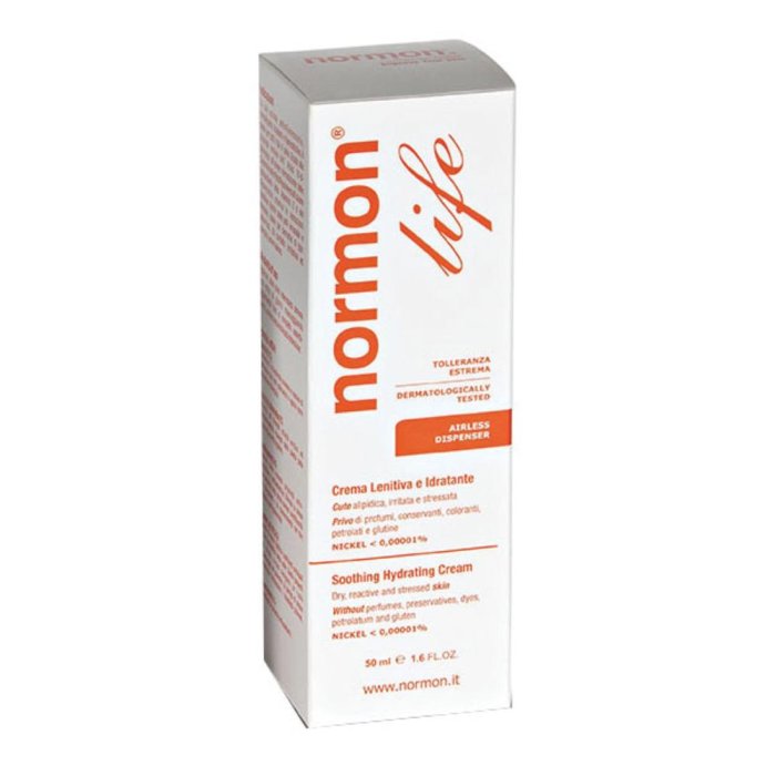 Normon Life Tolleranza Estrema 50 ml - crema viso lenitiva per pelli sensibili e reattive