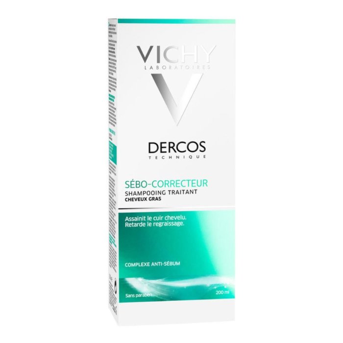 Dercos Shampoo Trattante Normalizzante Sebo Regolatore Capelli Grassi 200 ml