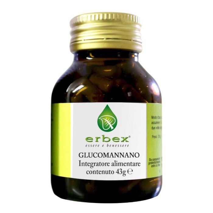 Erbex Glucomannano Integratore Alimentare 100 Capsule 430 mg