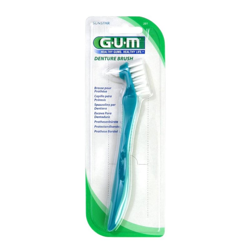 GUM  Igiene Dentale Quotidiana Spazzolino da Denti Speciale per Protesi
