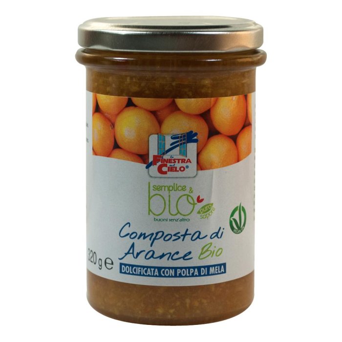 Composta di Arance Bio Sempl e Bio 320 grammi – Composta di Arance Biologica Spalmabile per Colazione e Dolci