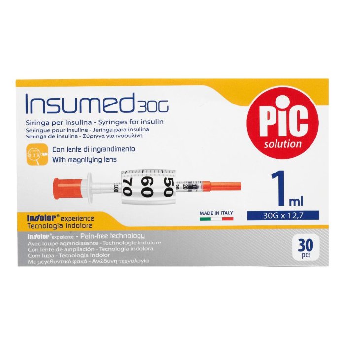 Artsana Pic Siringa Per Insulina Insumed 0.5 ml G 30x8mm 30 Pezzi