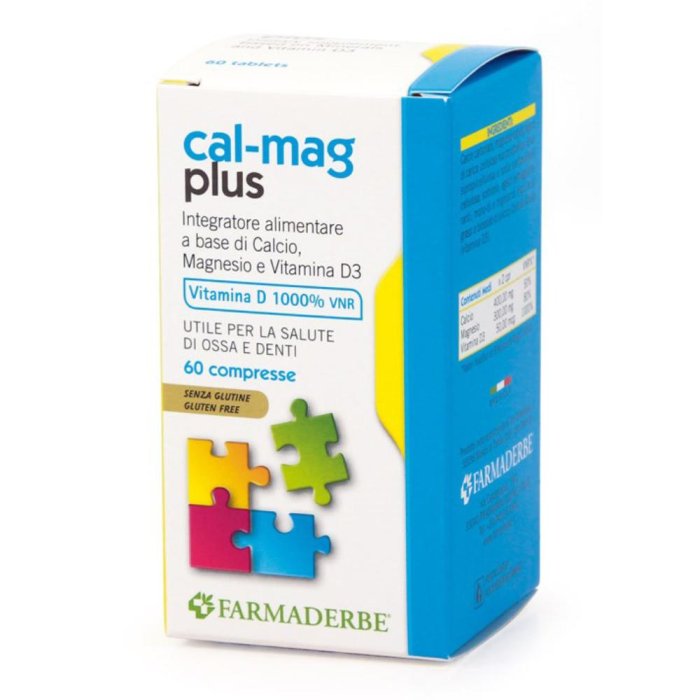Farmaderbe Cal Mag Plus Integratore Alimentare 60 Compresse