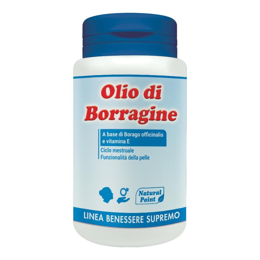Olio di Borragine - Integratore con Acido Gamma-Linolenico e Vitamina E - 100 Perle Olio di Borragine - Integratore con Acido Gamma-Linolenico e Vitamina E - 100 Perle