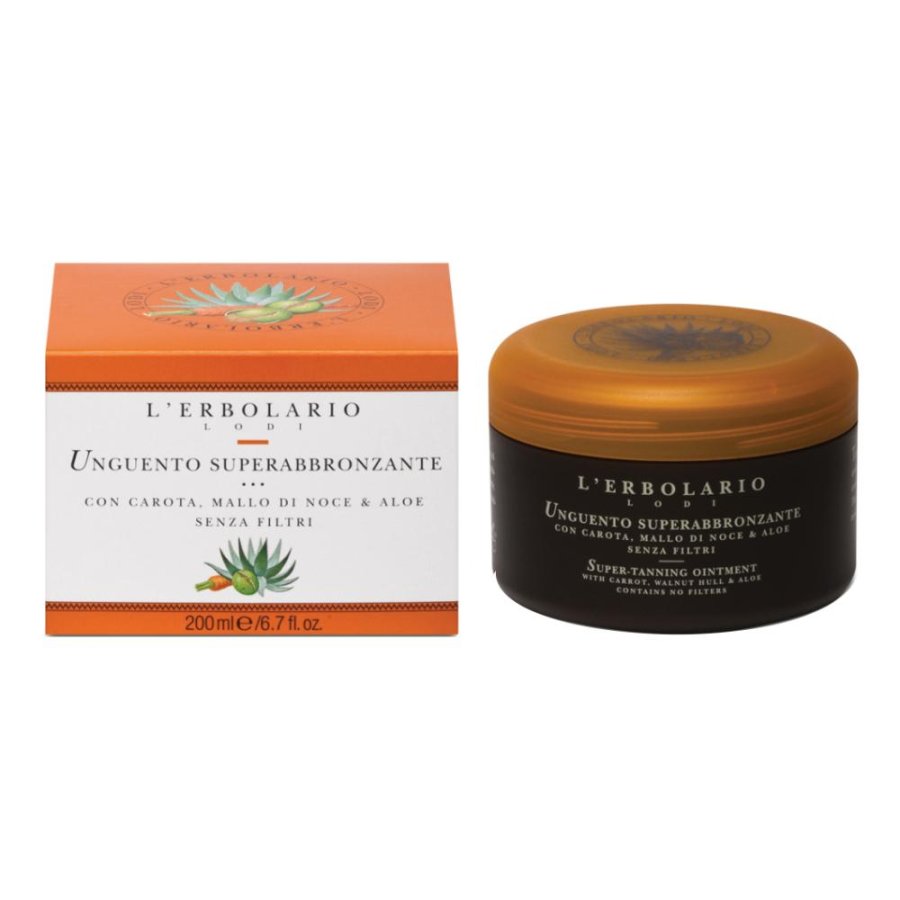L'Erbolario Unguento Superabbronzante con Carota Mallo di Noce e Aloe 200 ml