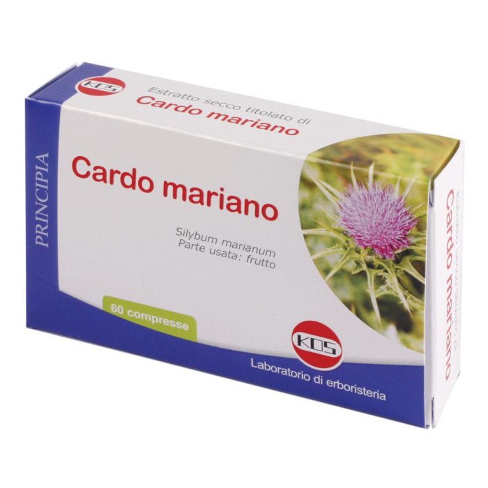 Cardo Mariano Integratore per Fegato 60 Compresse KOS | Estratto Secco di Cardo Mariano | 60 CPR
