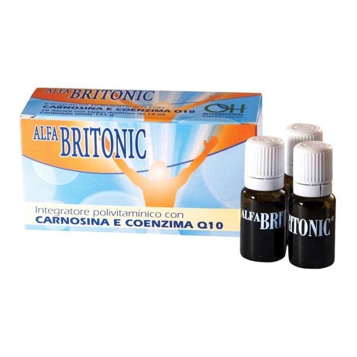 Alfa Britonic 10 flaconcini 10 ml - integratore tonico ricostituente in flaconcini
