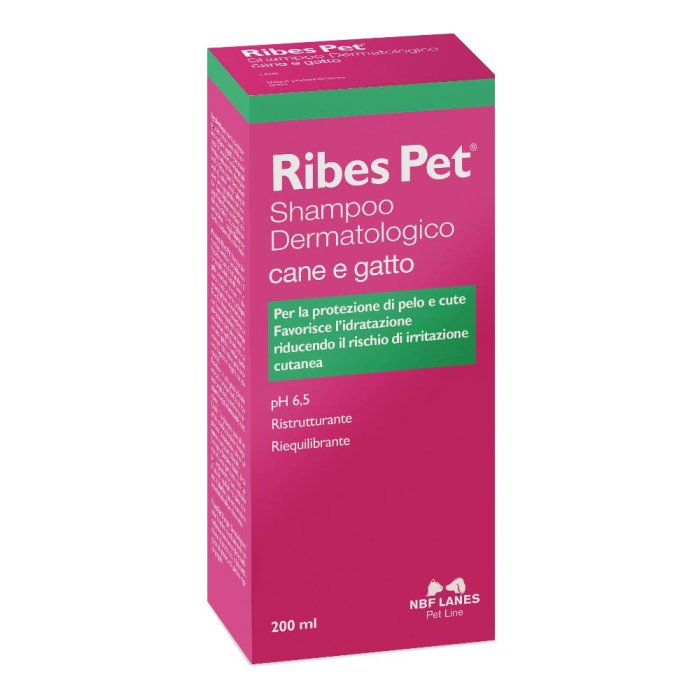 N.B.F. Lanes  Animali Domestici Ribes Pet Shampoo Cani e Gatti 200 ml