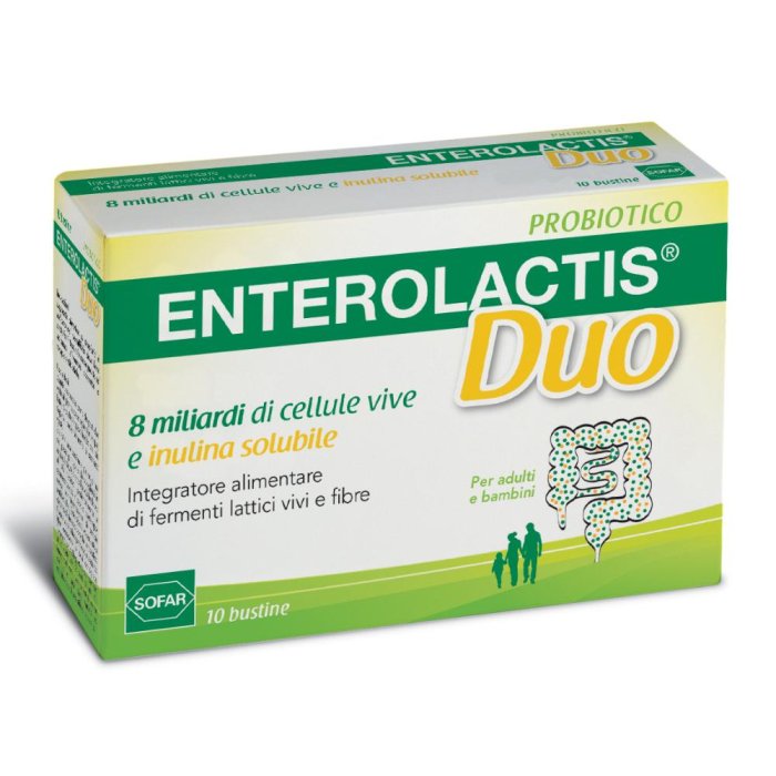 Sofar  Intestino Sano Enterolactis Duo Integratore Fermenti Lattici 10Buste