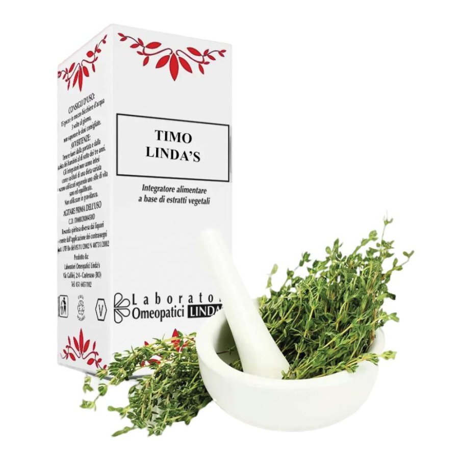 Timo gocce Lindas 30 ml - integratore in gocce a base di timo per vie respiratorie Timo gocce Lindas 30 ml - integratore in gocce a base di timo per vie respiratorie