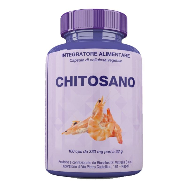 Biosalus Chitosano Integratore Alimentare - 100 Capsule per Modulare l'Assorbimento Lipidico 330 mg   