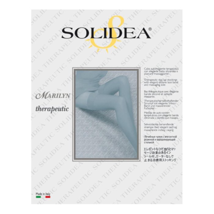 Calze autoreggenti a compressione graduata classe 2 Marilyn colore naturale misura ML