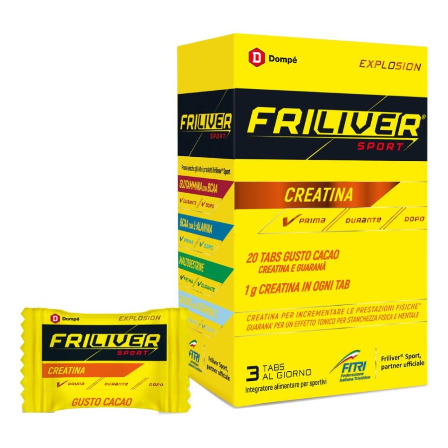 Friliver Energia Energy Creatina e Guaranà Integratore 20 Tavolette Friliver Energia Energy Creatina e Guaranà Integratore 20 Tavolette