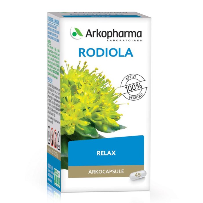 Arkocapsule  Sonno e Serenità Rodiola Integratore Alimentare 45 Capsule