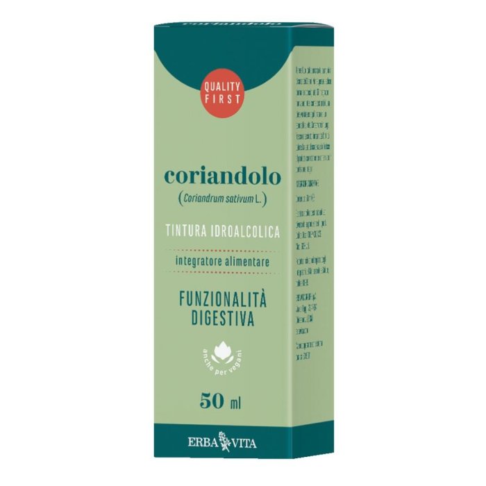 Erba Vita Estratti Liquidi - Tintura Idroalcolica Coriandolo Digestivo 50 ml