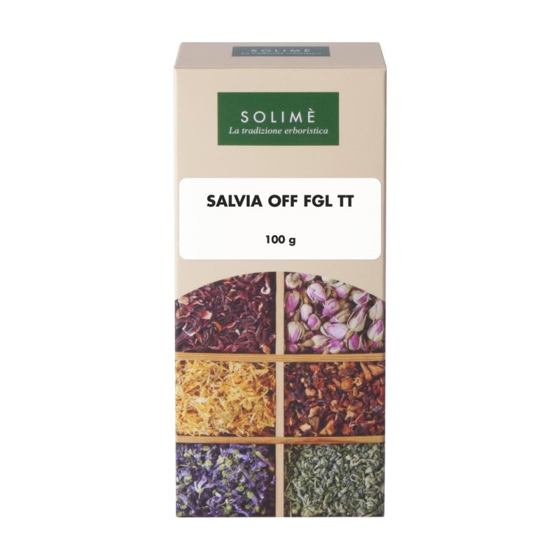 Salvia Officinale Foglie Taglio Tisana 100 g erba aromatica digestiva
