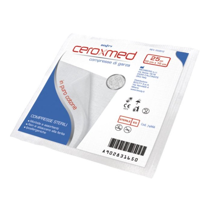 Bouty Garza Idrofila Ceroxmed 10x10cm 25 Pezzi