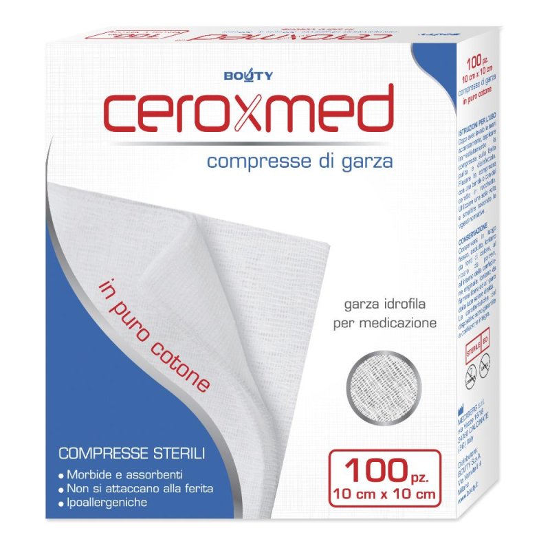 Bouty Garza Idrofila Ceroxmed 10x10cm 100 Pezzi
