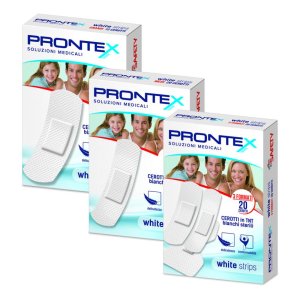 Safety Cerotto Prontex White Strips Formato Medio Astuccio 20 Pezzi
