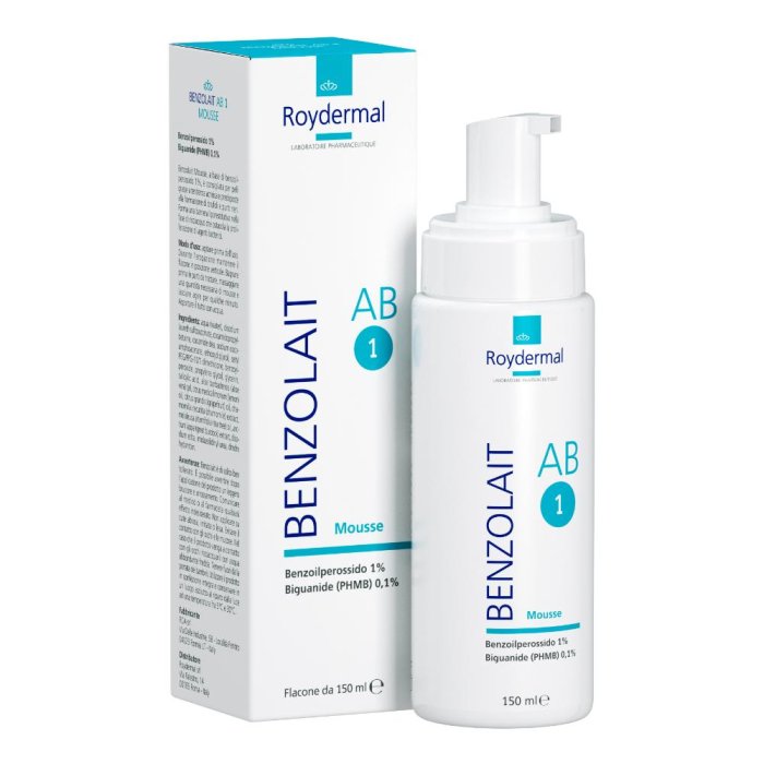 Benzolait AB1 Mousse - Dispositivo Medico per Pelli Grasse e Acneiche 150 ml