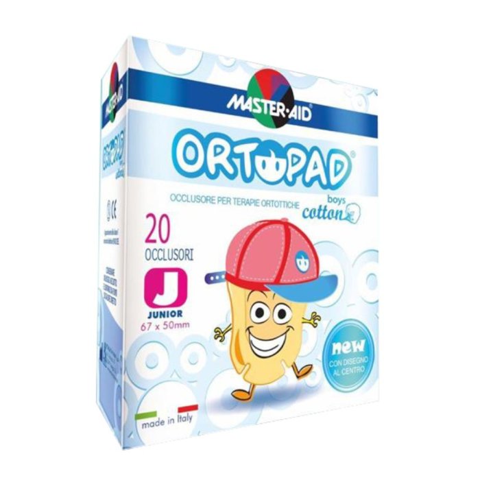 Master-Aid Ortopad Cerotto Oculare Cotton Boys Junior 20 Pezzi