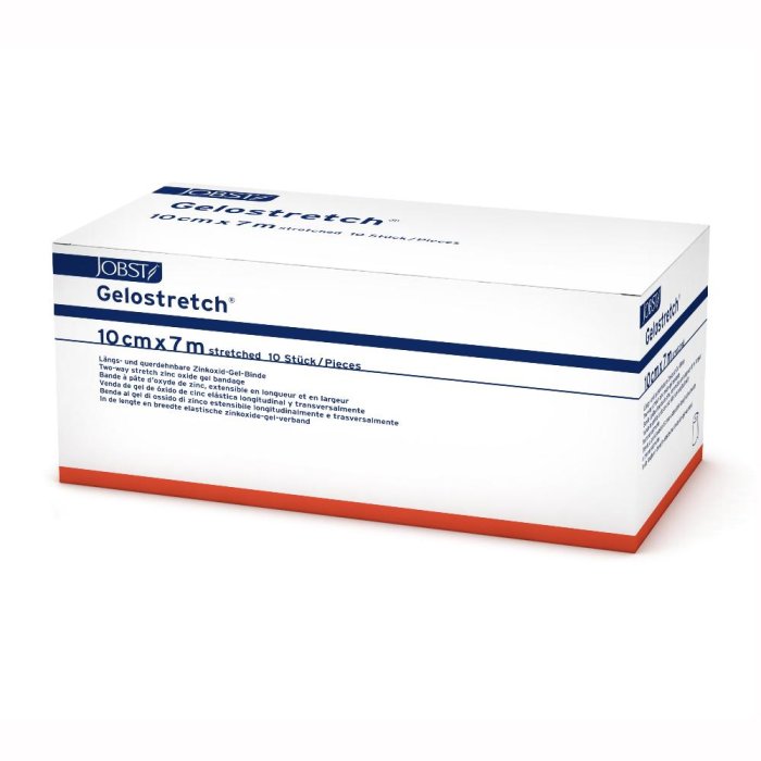 Benda Gelostretch M 7 cm x 10 cm confezione 10 pezzi bendaggio tecnico