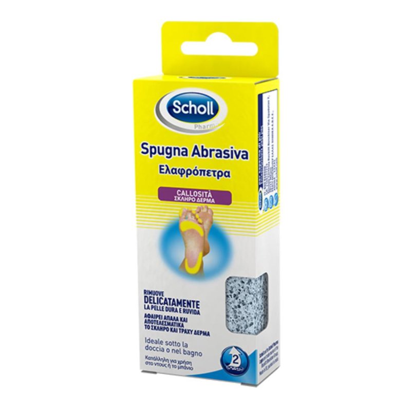Scholl Calli e Durezze Rimozione Calli e Duroni Porolith Spugna Abrasiva
