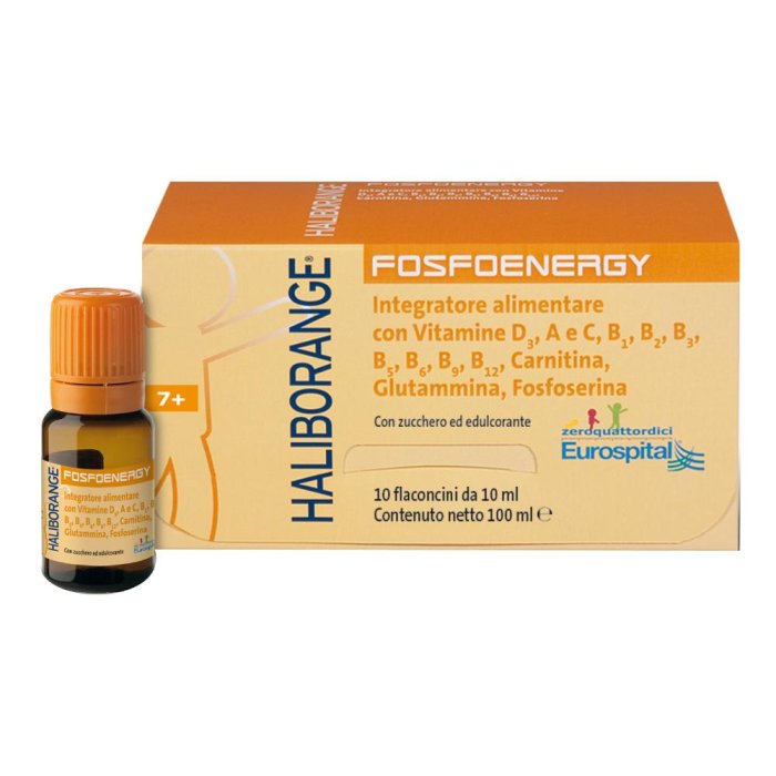 Eurospital Haliborange Fosfoenergy Linea Vitamine Minerali  10 Flaconcini 10 ml
