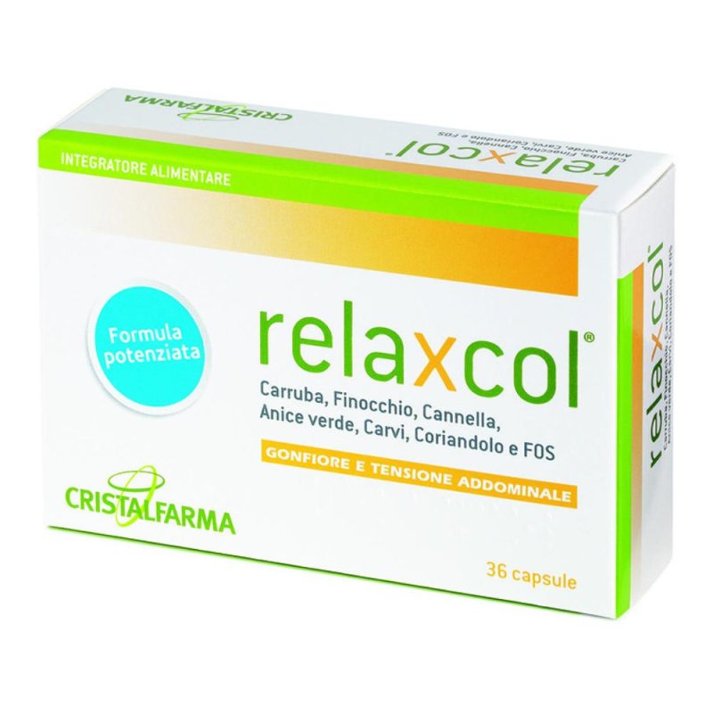 Cristalfarma  Relaxcol Integratore Benessere Intestinale 36 Capsule