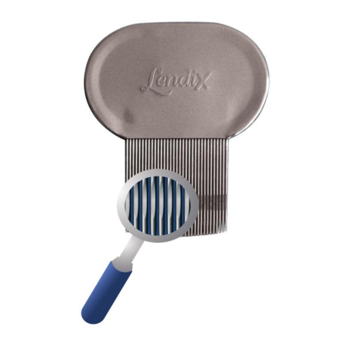 Lendix pettine pidocchi e lendini - pettine in acciaio antipidocchi per rimozione di lendini