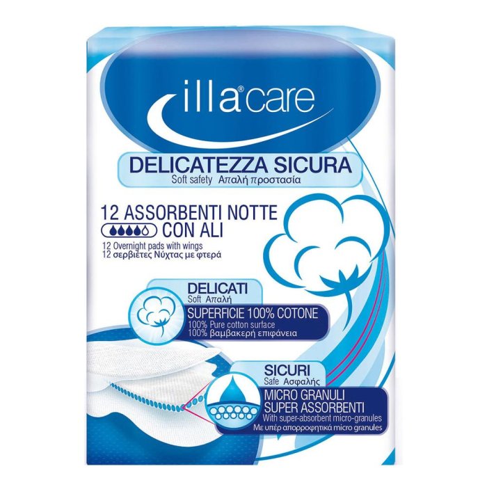 Pietrasanta Pharma Illa Care Assorbente Notte 12 Pezzi