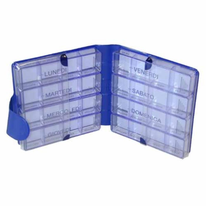 Portapillole Settimanale Maxi 7 Giorni Farma Care Organizer Pillole e Medicine per Time Management