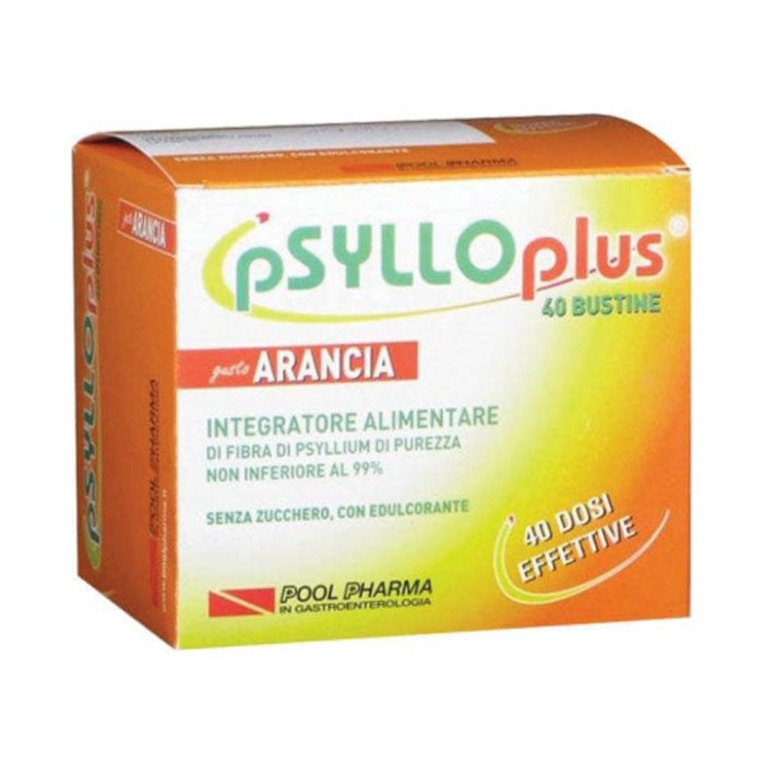 Pool Pharma Psyllo Plus Integratore Alimentare Arancia 40 Bustine